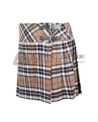 Mini Cream Tartan Skirt for Girls