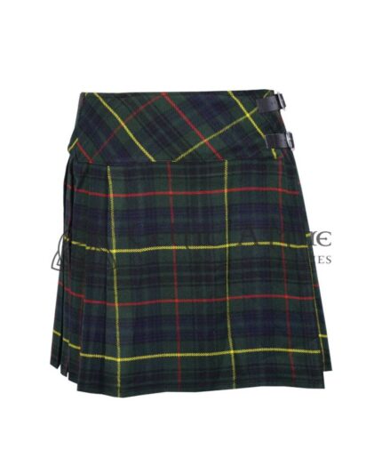 Mini Dark Green Tartan Skirt for Girls
