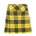Mini Yellow Tartan Skirt for Girls