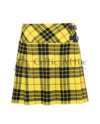 Mini Yellow Tartan Skirt for Girls