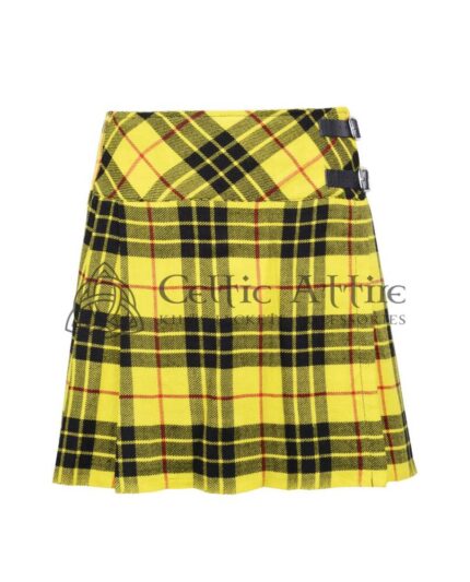 Mini Yellow Tartan Skirt for Girls