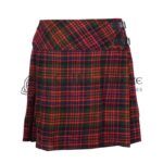 Mini Red Lining Tartan Skirt for Girls