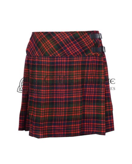 Mini Red Lining Tartan Skirt for Girls