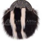 Skunk Fur Full Dress Sporran Brass Thistle Cantle