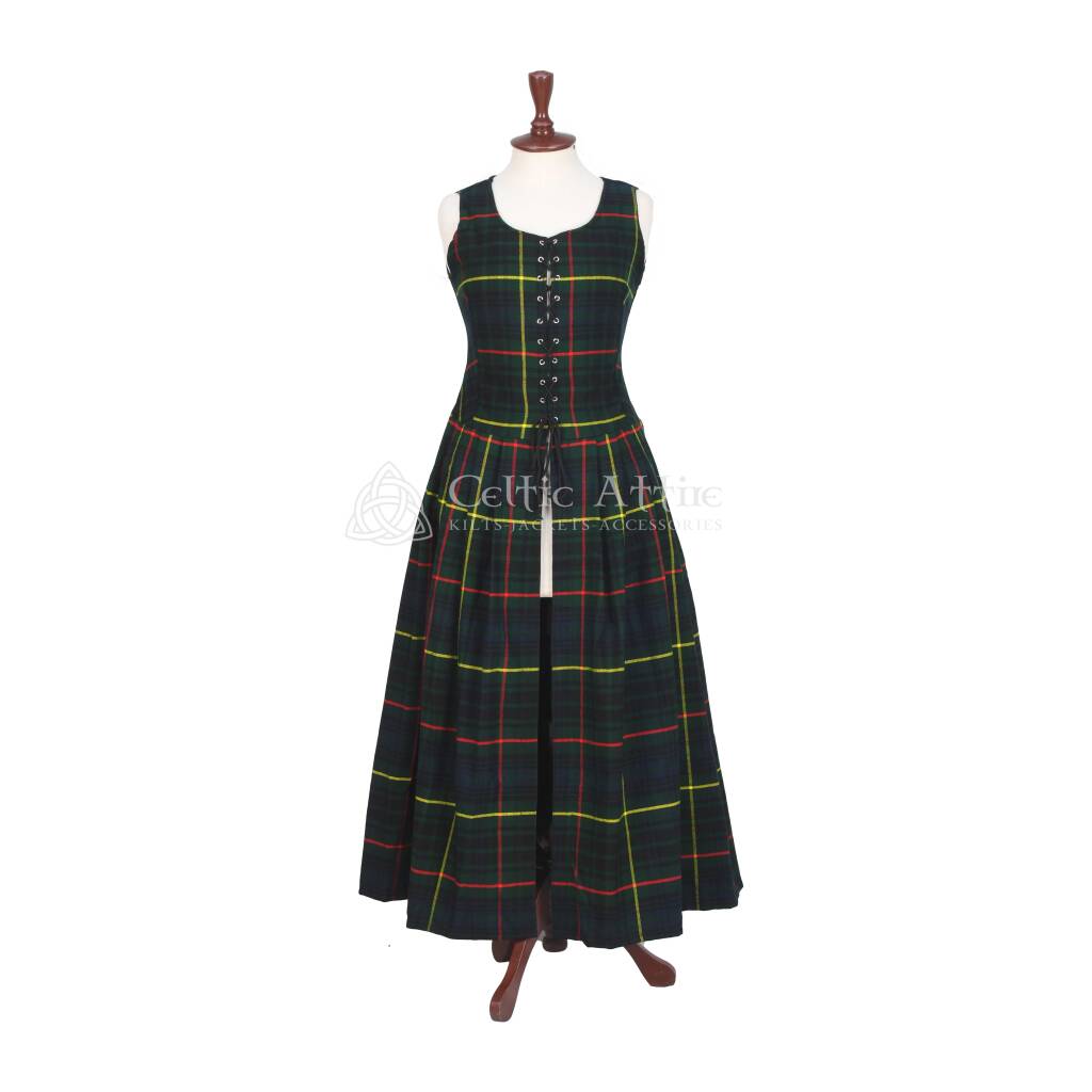 1800s Hunting Stewart Tartan Women’s Dress