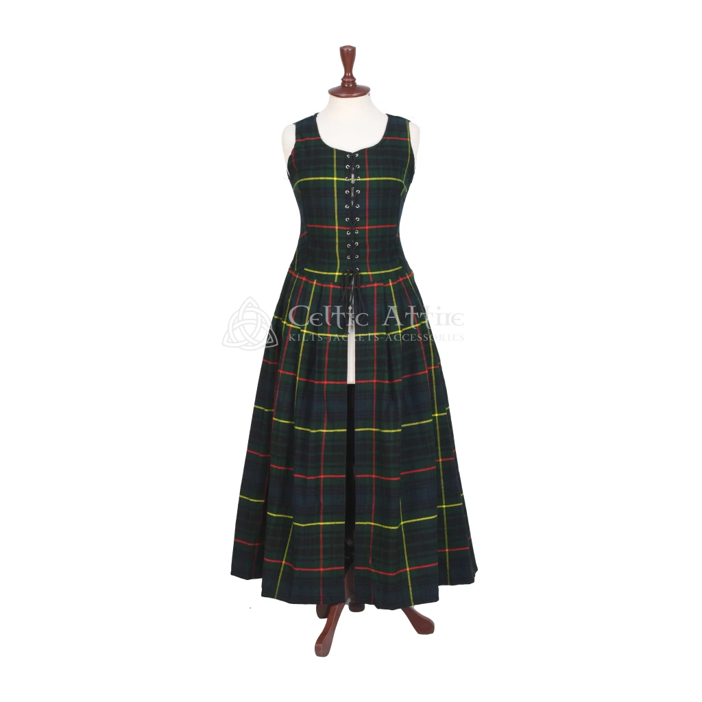 1800s Hunting Stewart Tartan Women’s Dress