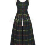 1800s Hunting Stewart Tartan Women’s Dress