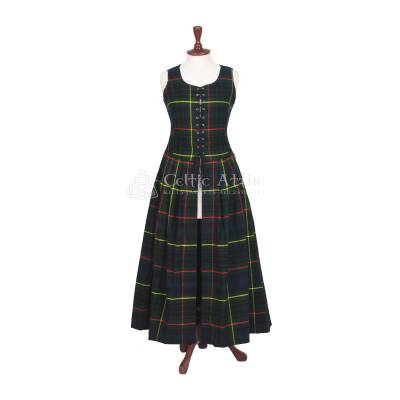 1800s Hunting Stewart Tartan Women’s Dress