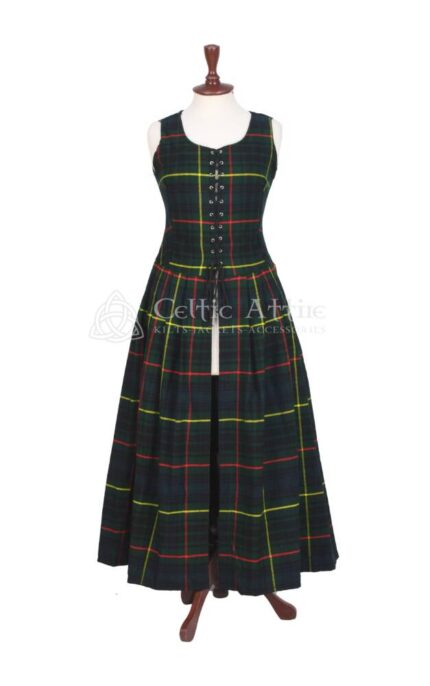 1800s Hunting Stewart Tartan Women’s Dress