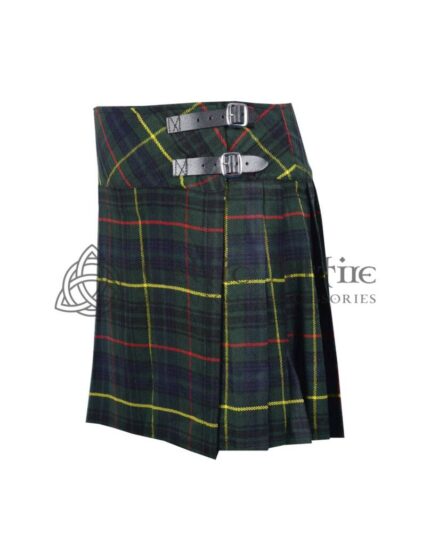 Mini Dark Green Tartan Skirt for Girls