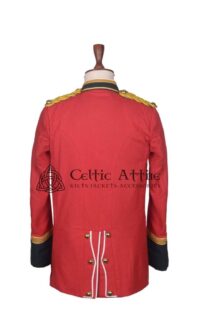Red Wool Military Jacket