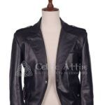 Black Leather Prince Charlie Jacket