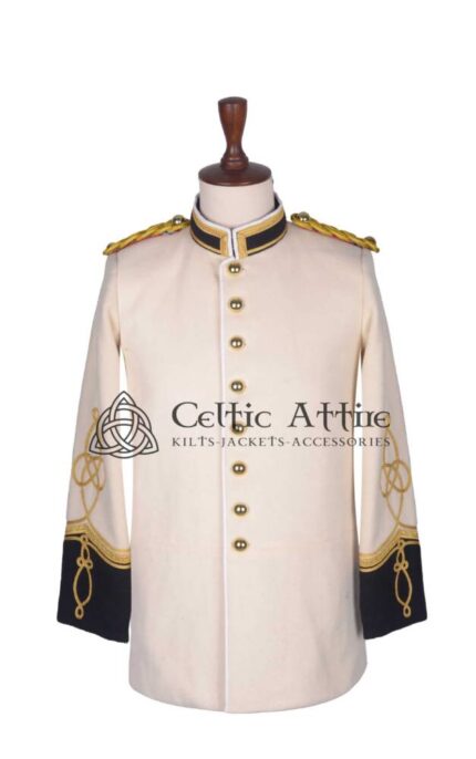 Cream Wool Military Doublet Jacket