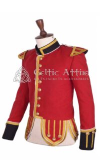 Red Wool British Military Doublet Jacket