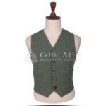Lovat Green Wool 5-Button Argyll Vest