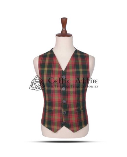 Maple Leaf Tartan Argyll Waistcoat