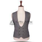 Brown Tweed Double Breasted Kilt Waistcoat