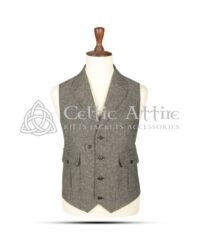 Gray Tweed Kilt Waistcoat