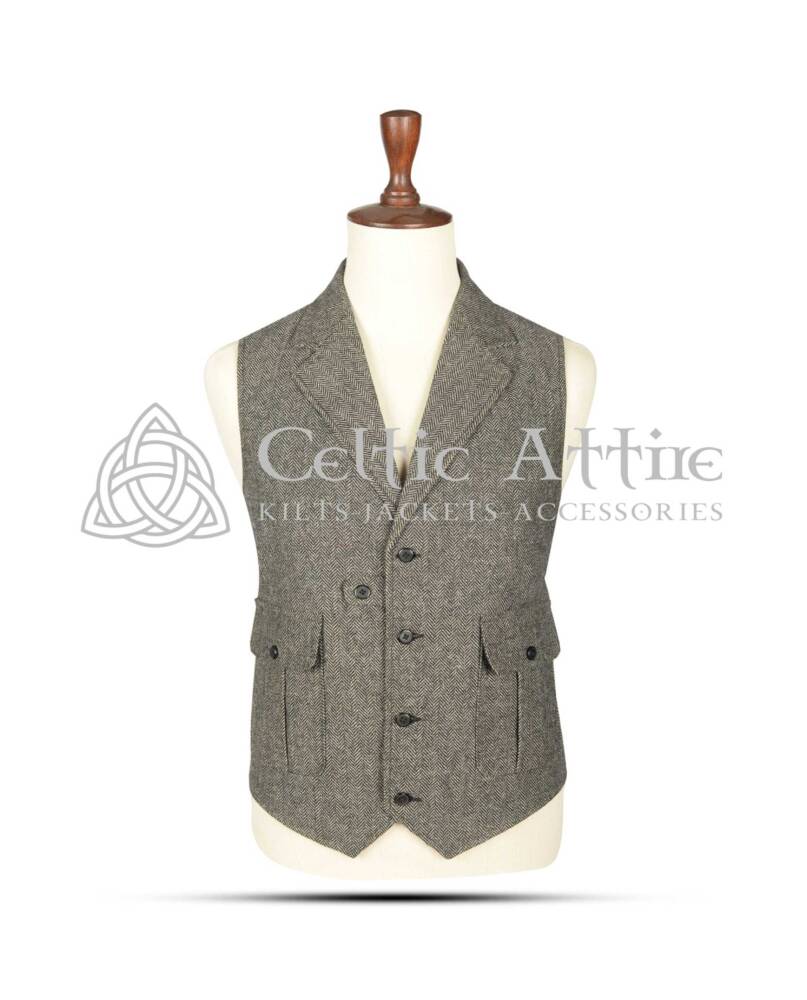Gray Tweed Kilt Waistcoat Gray Tweed Kilt Waistcoat