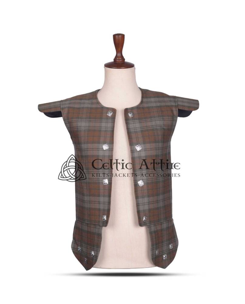 Black Watch Weathered Tartan Chieftain Vest Black Watch Weathered Tartan Chieftain Vest