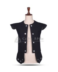 Black Wool Chieftain Vest