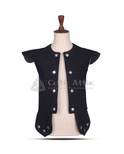 Black Wool Chieftain Vest