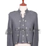 Scottish Sheriffmuir Doublet Jacket and Waistcoat in Gray Wool