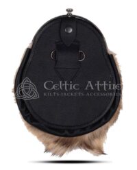 Skunk Fur Full Dress Sporran Brass Thistle Cantle