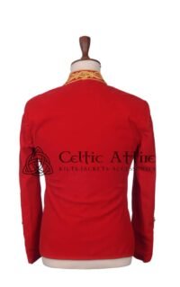 Red Velvet Military Gold Braided Jacket