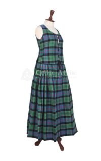 1800s Hunting Stewart Tartan Women’s Dress