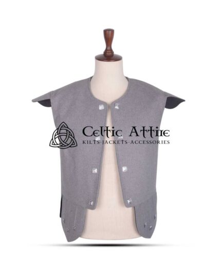 Chieftain Waistcoat in Grey Wool