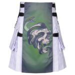 Green Skull Gothic Kilt