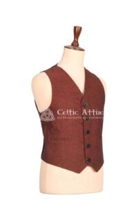 men’s Maroon Tweed Jacket and waistcoat