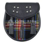 Black Stewart Tartan Sporran