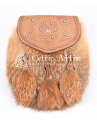 Brown Leather Real Fur Sami Dress Sporran