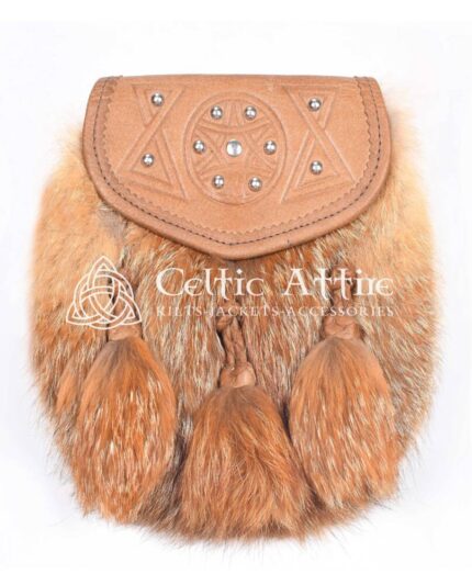 Brown Leather Real Fur Sami Dress Sporran