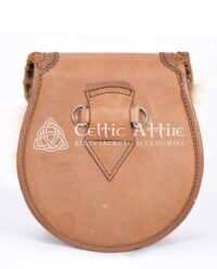 Brown Leather Real Fur Sami Dress Sporran