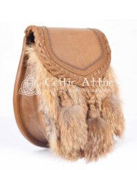 Brown Leather Real Fur Sami Dress Sporran (14)