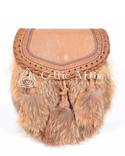 Brown Leather Real Fur Sami Dress Sporran (14)