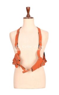 Men’s Vintage Brown Leather Shoulder Holster Rig