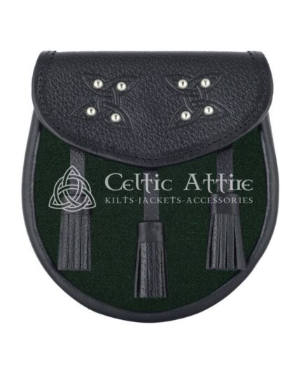 Solid Green Tartan Sporran