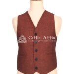 men’s Maroon Tweed Jacket and waistcoat