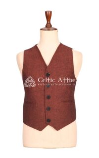 men’s Maroon Tweed Jacket and waistcoat