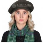 Scottish Wool Tam O' Shanter Bonnet Hat for Women