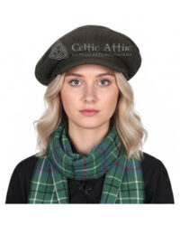 Scottish Wool Tam O' Shanter Bonnet Hat for Women