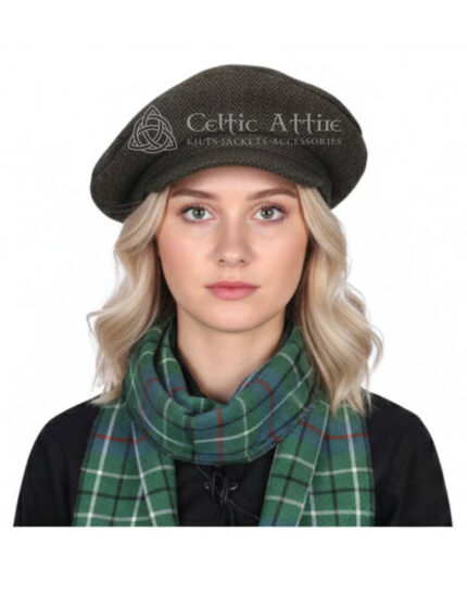 Scottish Wool Tam O' Shanter Bonnet Hat for Women