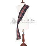 Black Stewart Tartan Sash for Women
