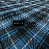 Blue Flower Tartan Fabric