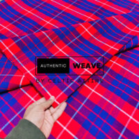 Hamilton Red Modern Tartan Fabric