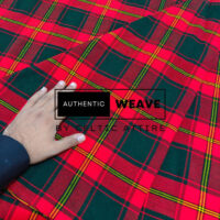 Ulster Red Modern Tartan Fabric